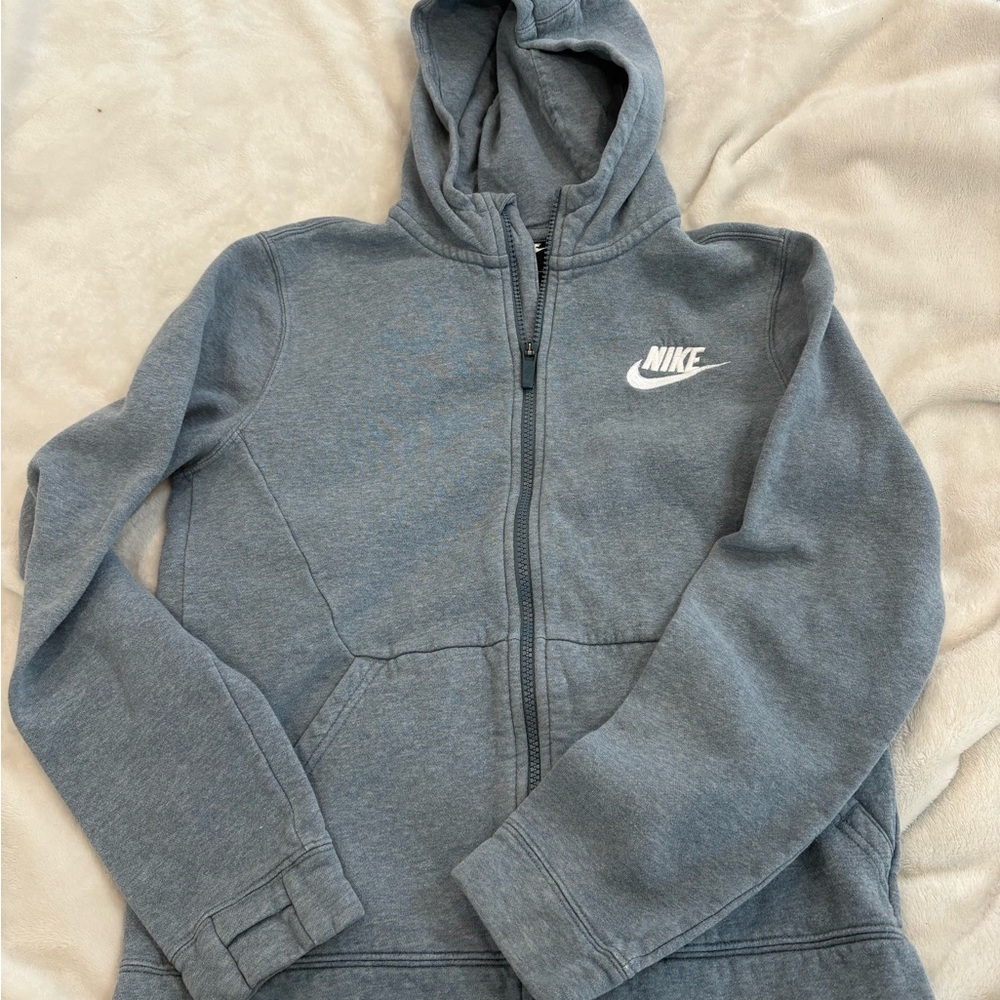 Nike Heather Blue Full-Zip Hoodie